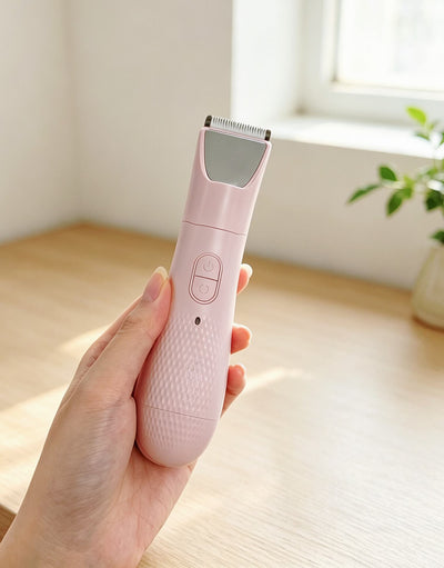 レディースシェーバー 2in1ヘッド LEDライト・ミラー付き