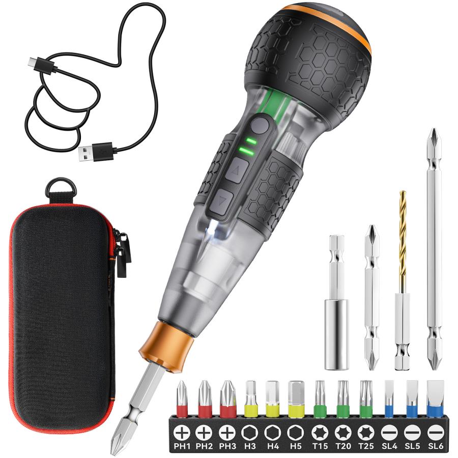 Yacooda 電動 ドライバー 小型 電動 精密 ドライバー セット トルク4N