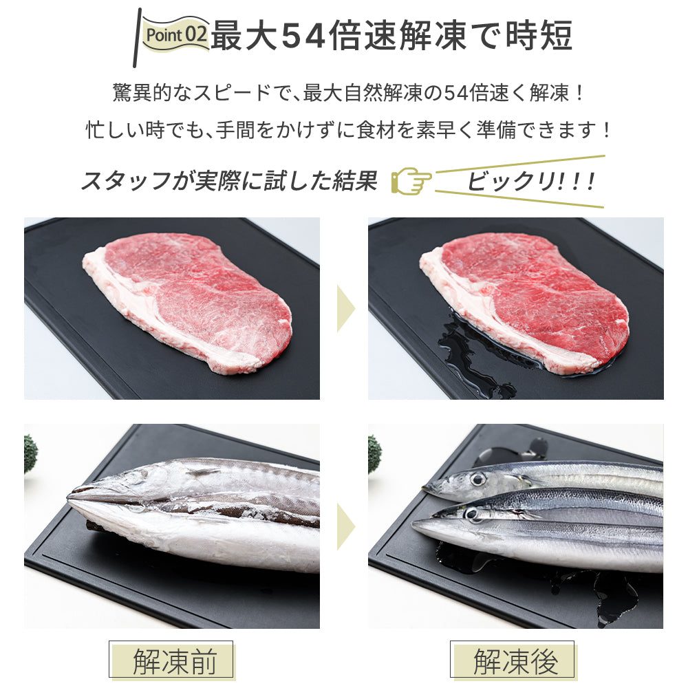 HAGOOGI(ハゴオギ) 解凍プレート 急速 解凍 プレート アルミ 解凍プレート 冷凍 食品 均一解凍 美味しさそのまま 解凍時間を劇的に短縮 自然解凍 粗熱を取る 肉 魚 野菜など対応