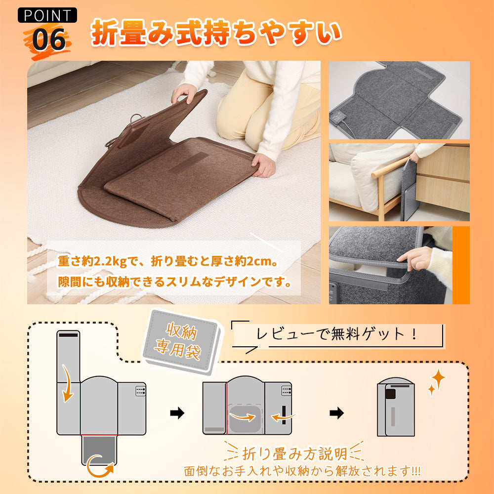 HAGOOGI (ハゴオギ)  パネルヒーター 5面 暖房器具 冷え対策 足元 パネルヒーター 省エネ 3段階温度調節 2/4/6時間タイマー設定
