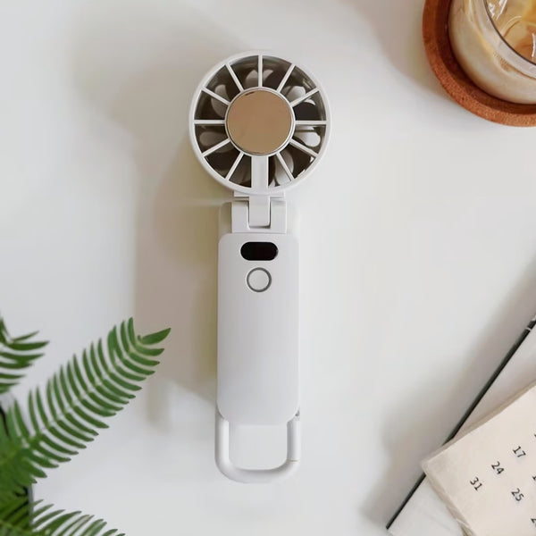 HAGOOGI ハンディファン 冷却 プレート 携帯扇風機 ファン 首掛け扇風機 小型 扇風機 メイク崩れ防止 暑さ対策 冷却グッズ 7枚羽根 5000mAh 100段階風量 LCD表示 アウトドア