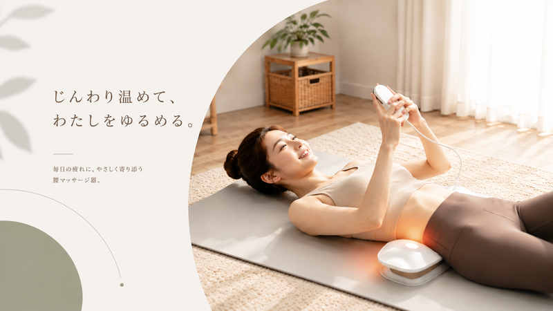 頑張る毎日に、<br>
腰から心地よいケアを。