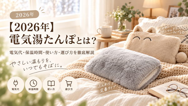 【2026年】電気湯たんぽとは？電気代・保温時間・使い方・選び方を徹底解説