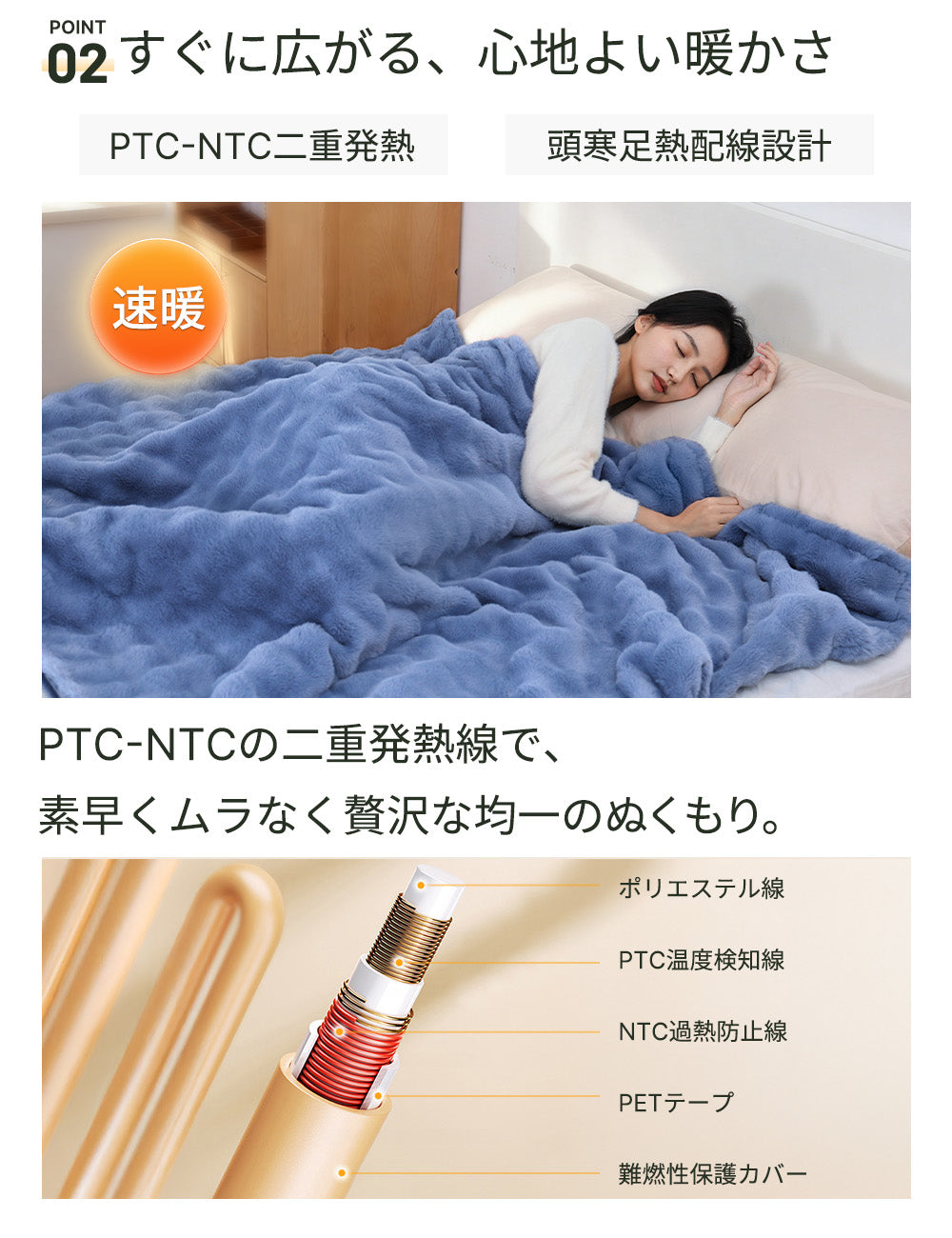 HAGOOGI(ハゴオギ)  電気毛布 シングル 電気ブランケット 電気敷き毛布 ふんわり暖かい 洗える毛布 速暖 10段階温度調整 8時間タイマー付き ダニ退治