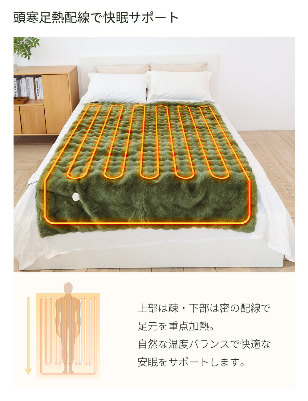 HAGOOGI(ハゴオギ)  電気毛布 シングル 電気ブランケット 電気敷き毛布 ふんわり暖かい 洗える毛布 速暖 10段階温度調整 8時間タイマー付き ダニ退治