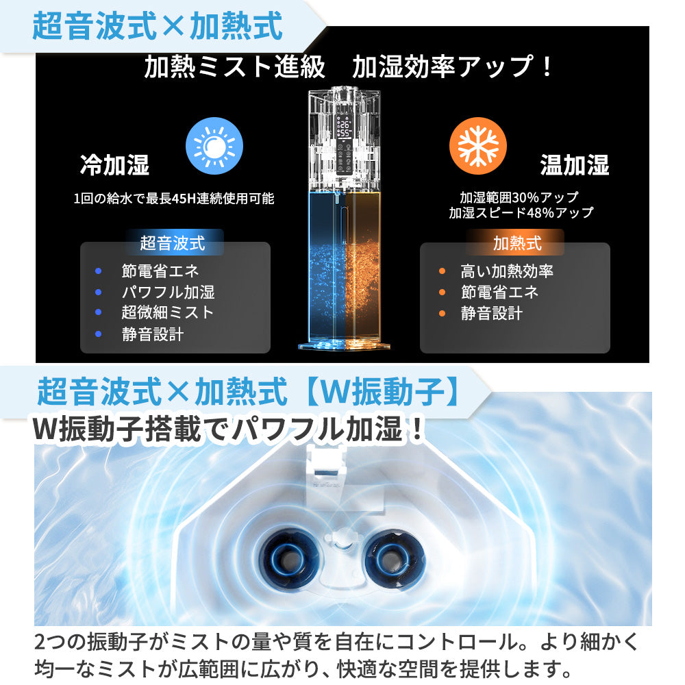 HAGOOGI(ハゴオギ)  加湿器 9L UVライト 除菌 超音波式加湿器 乾燥対策 3段階のミスト量 オフィス 家庭用