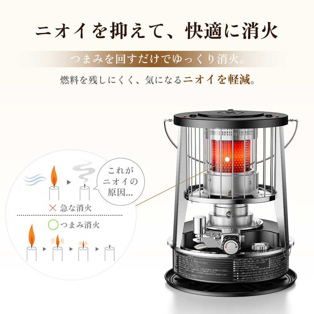 石油ストーブ 小型 対流型｜電源不要・キャンプ・防災に ZT-1800