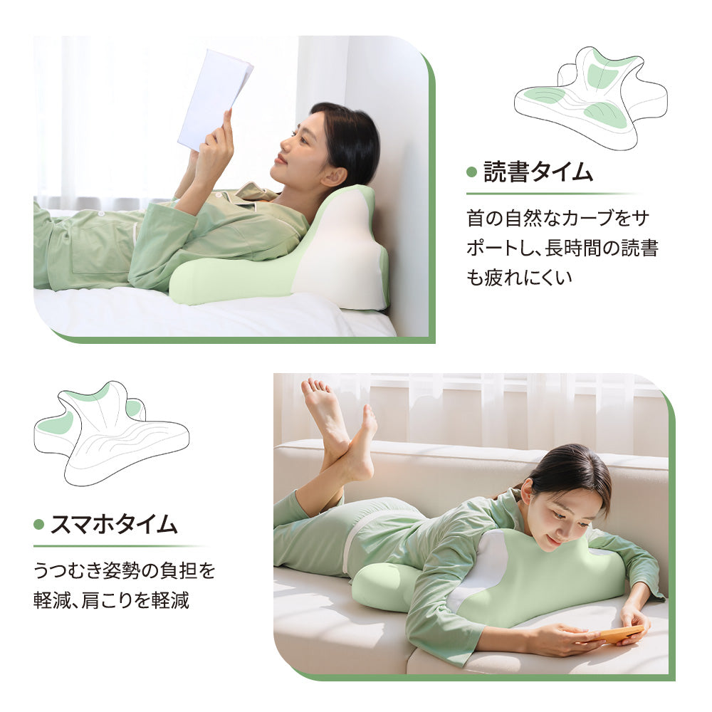 HAGOOGI(ハゴオギ) 枕 まくら ゴロゴロ枕 3in1多機能クッション【睡眠・背もたれ・足まくら】低反発 うつ伏せ・横向き・仰向け対応 カバー洗濯可 安眠サポート