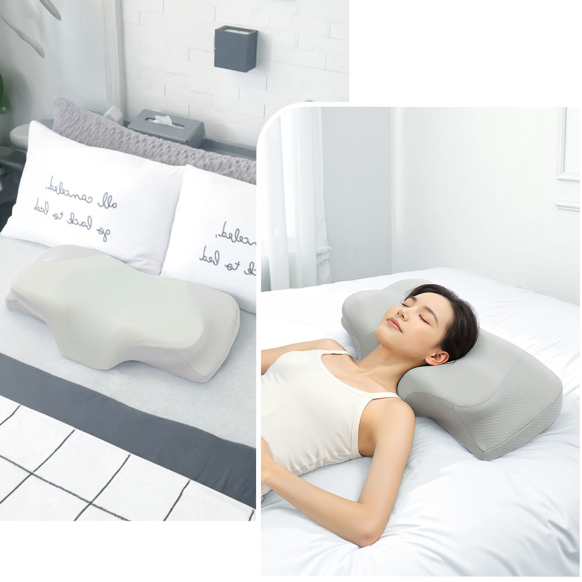 HAGOOGI(ハゴオギ) 枕 TPE+メモリーフォーム 二層構造 首が痛くならない 睡眠 まくら通気性60%向上/夏対策 安眠枕 横向き寝/うつぶせ寝対応 低反発 快眠サポート 高さ調整可 3D立体構造 洗える枕カバー  誕生日 プレゼント