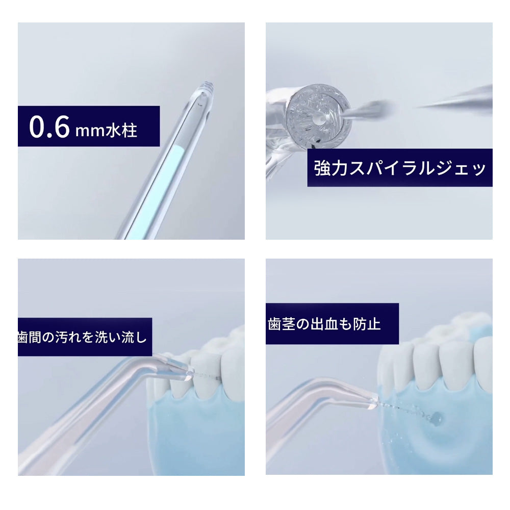 HAGOOGI(ハゴオギ) 口腔洗浄器 ウォーターフロッサー 電動 歯間洗浄器 歯垢除去率99.9% 5段階水圧調整 5種類ノズル付属 400mlタンク IPX7防水 USB充電式 携帯便利 ジェット水流 歯茎ケア 家庭用・旅行用