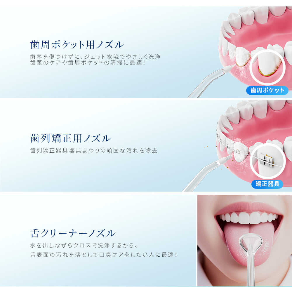 HAGOOGI(ハゴオギ) 口腔洗浄器 ウォーターフロッサー 電動 歯間洗浄器 歯垢除去率99.9% 5段階水圧調整 5種類ノズル付属 400mlタンク IPX7防水 USB充電式 携帯便利 ジェット水流 歯茎ケア 家庭用・旅行用