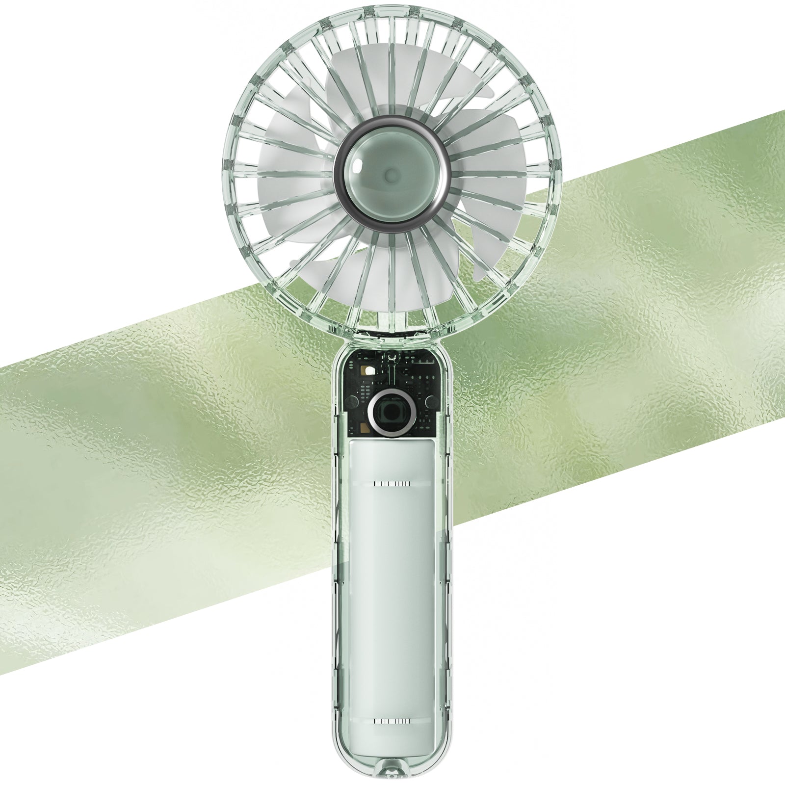 HAGOOGI(ハゴオギ) ハンディファン ハンディ扇風機 透明設計 おしゃれ 携帯扇風機 手持ち小型扇風機 ミニ扇風機 usb 扇風機 静音設計 ミニファン USB 強力 風量 涼しい 夏