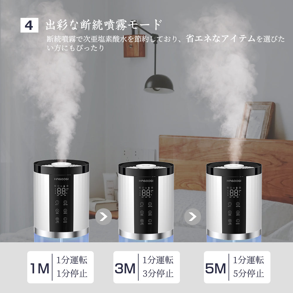 HAGOOGI(ハゴオギ) 加湿器 おしゃれ アロマ対応 12L 超音波式加湿器