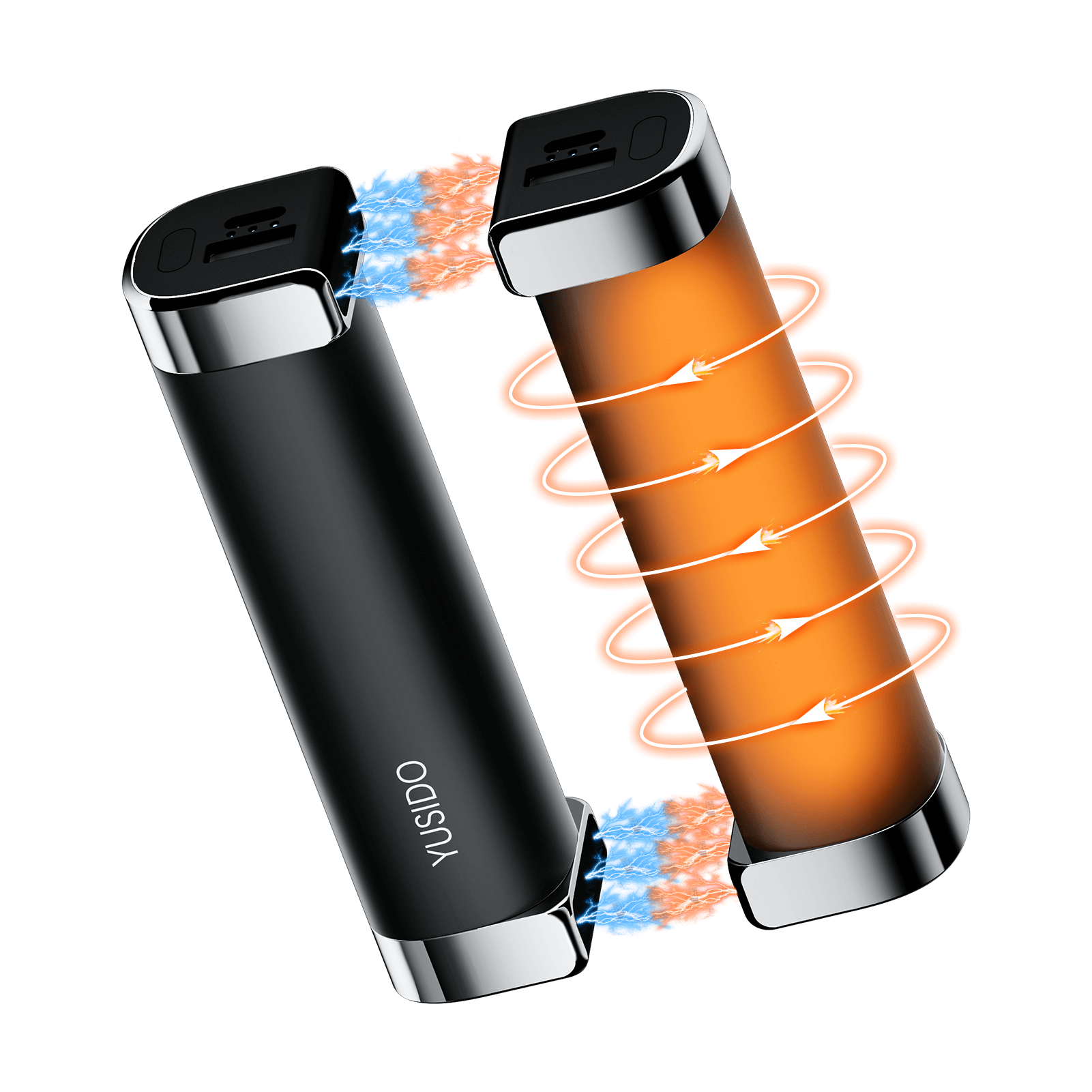 YUSIDO 充電式カイロ 超軽量 2個セット 1個119g OT-96Y-GY グレー